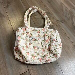 Moon Nude Handmade Quilted Floral MINI Duffel Bag Cosmetic Travel Pouch